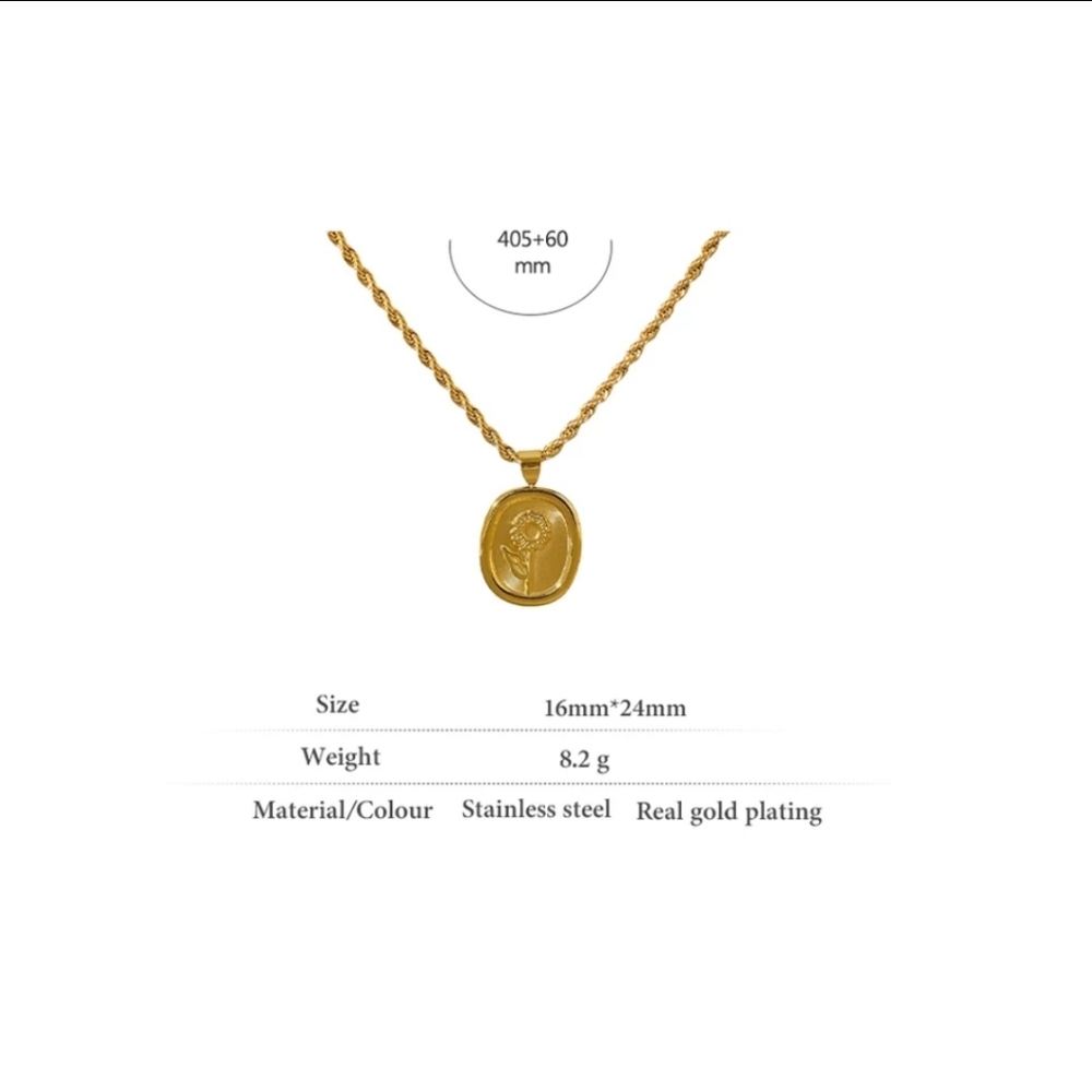 HOST PICK ❤️Stylish Oval Flower Necklace - Picture 4 of 5